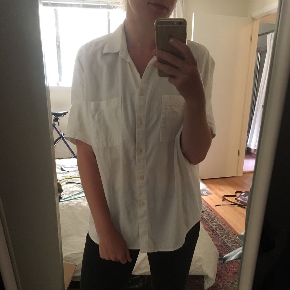 Madewell white top ✨
